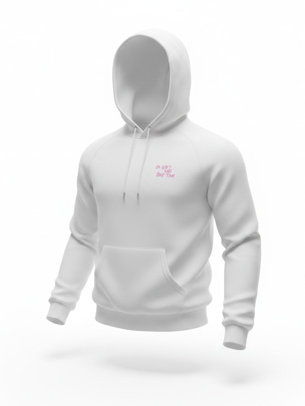 NWOT White Cozy Hoodie & Jogger Set with Pink "At Least We Have This" Script - Picture 5 of 8